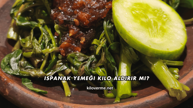 Ispanak Yemeği Kilo Aldırır mı?