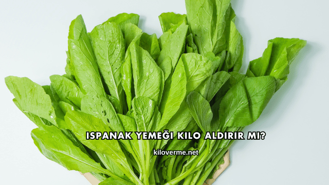 Ispanak Yemeği Kilo Aldırır mı?